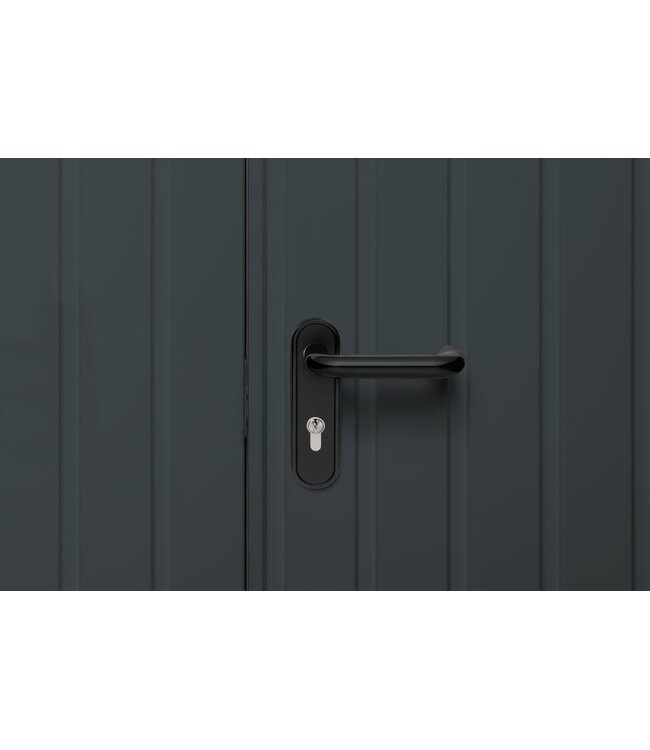 Tuindeco  EcoStar Euroline Tuinhuis EFD4 Trend stalen tuinhuis antraciet 214 x 166 cm