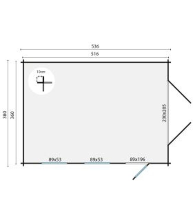Tuindeco  vuren garage 44 mm Marketta | Houthandel Dronten