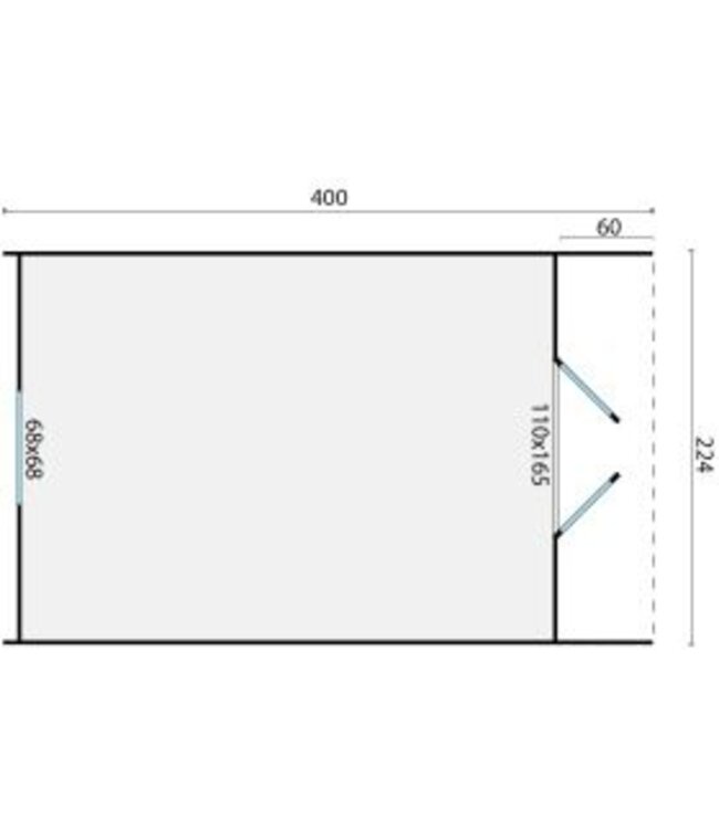 Tuindeco  Vuren camping pod 400 | 28 mm onbehandeld