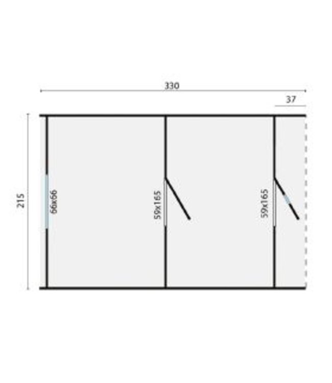 Tuindeco  Vuren campingbarrel onbehandeld met isolatieglas