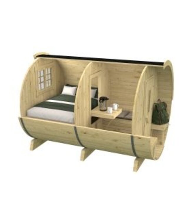 Tuindeco  Vuren campingbarrel onbehandeld met isolatieglas