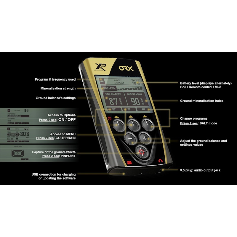 XP Metaaldetectors XP ORX Back-lit LCD Display Remote Control