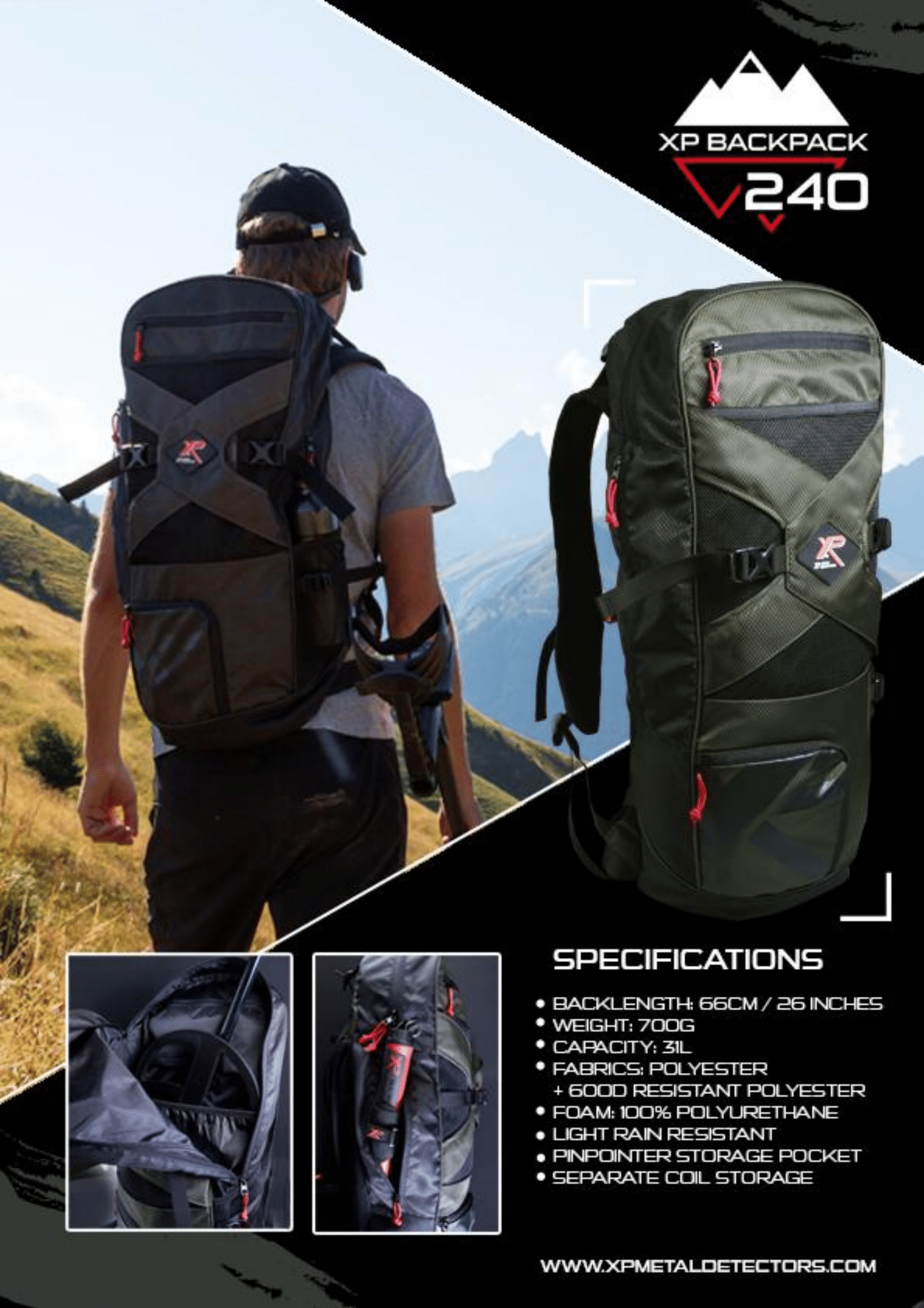 XP Metaaldetectors XP Backpack 240