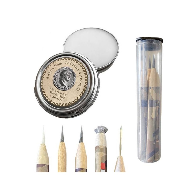 Le Crayon à André Set von 5 Crayon-Bleistiften + WAX 50 ml