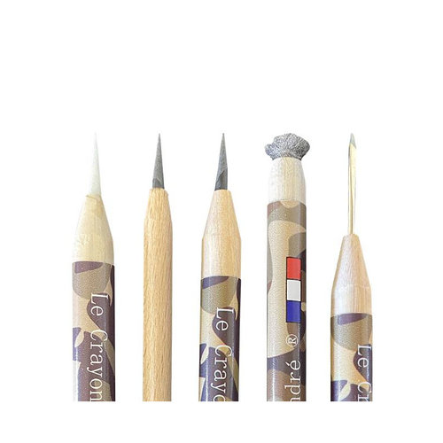 Le Crayon à André Set von 5 Crayon-Bleistiften + WAX 50 ml