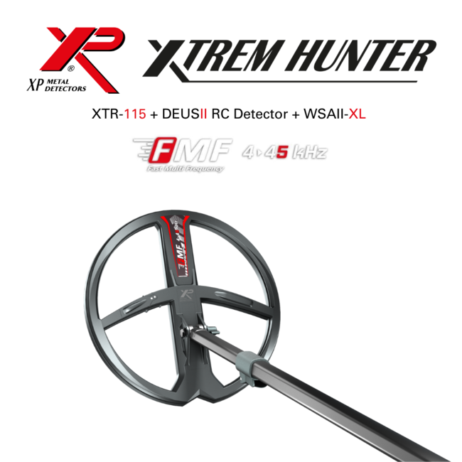 XP Metaaldetectors XP Deus 2 22 FMF RC  WSA2 XL + XTREM HUNTER