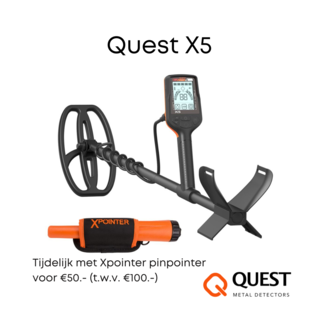 Quest Metalldetektor Quest XPointer + Grabungsmesser + Fundtasche, Quest  Grabungsmesser