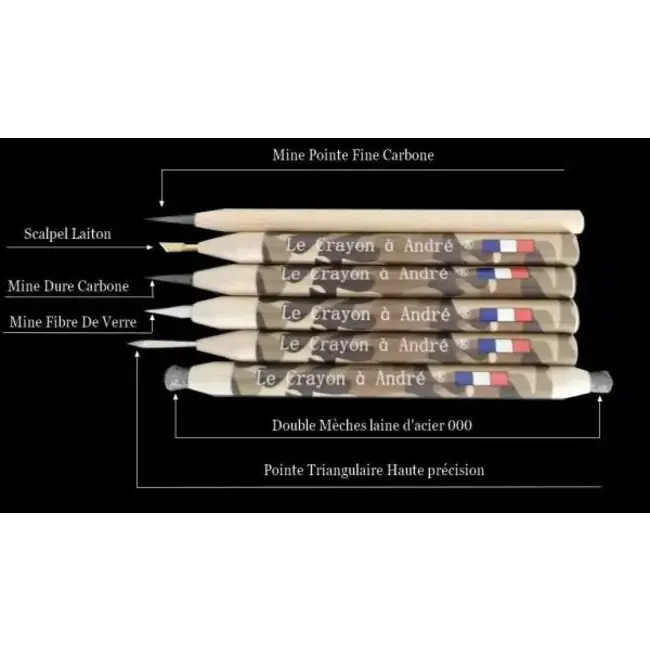 Le Crayon à André Le Crayon à André schoonmaakset 6 stuks + 50ml Wax