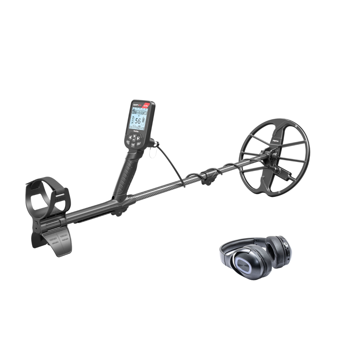 Nokta Nokta Simplex Ultra Metal Detector with Bluetooth headphones