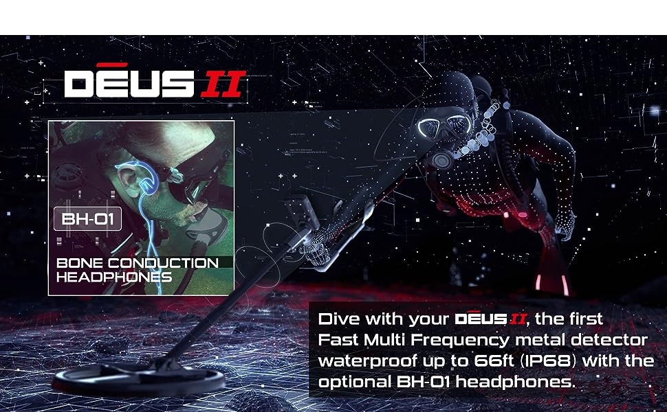 XP Metaaldetectors XP Deus 2 mit RC und 34 cm FMF-Spule – kabellos & wasserdicht