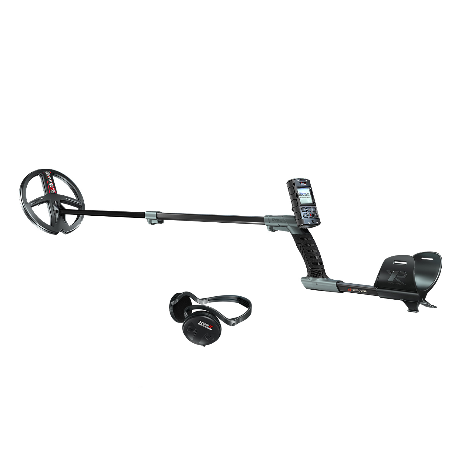 XP Metaaldetectors DEUS II RC  22cm FMF Spule mit WSAII kabellosem Kopfhörerset.