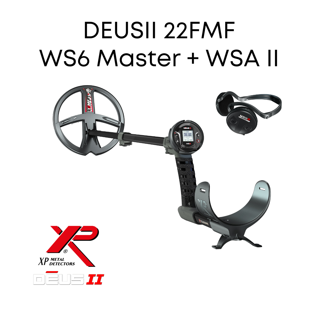 XP Metaaldetectors XP Deus 2 22FMF WS6 Master mitt WSA2 Kopfhörer
