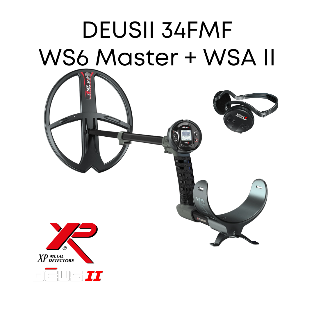 XP Metaaldetectors XP Deus 2 34 FMF WS6 Master met WSA2 koptelefoon