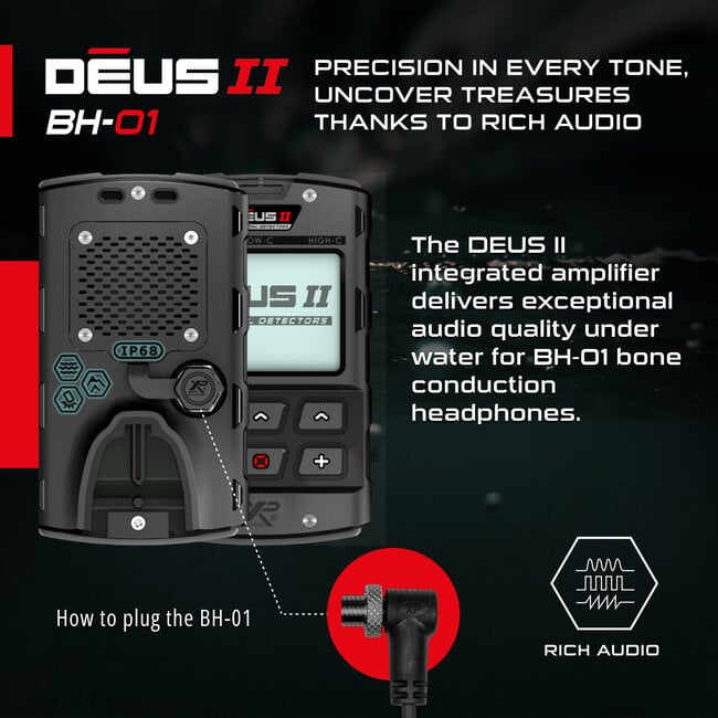 XP Metaaldetectors Deus 2 BH-01 Bone conduction Hoofdtelefoon