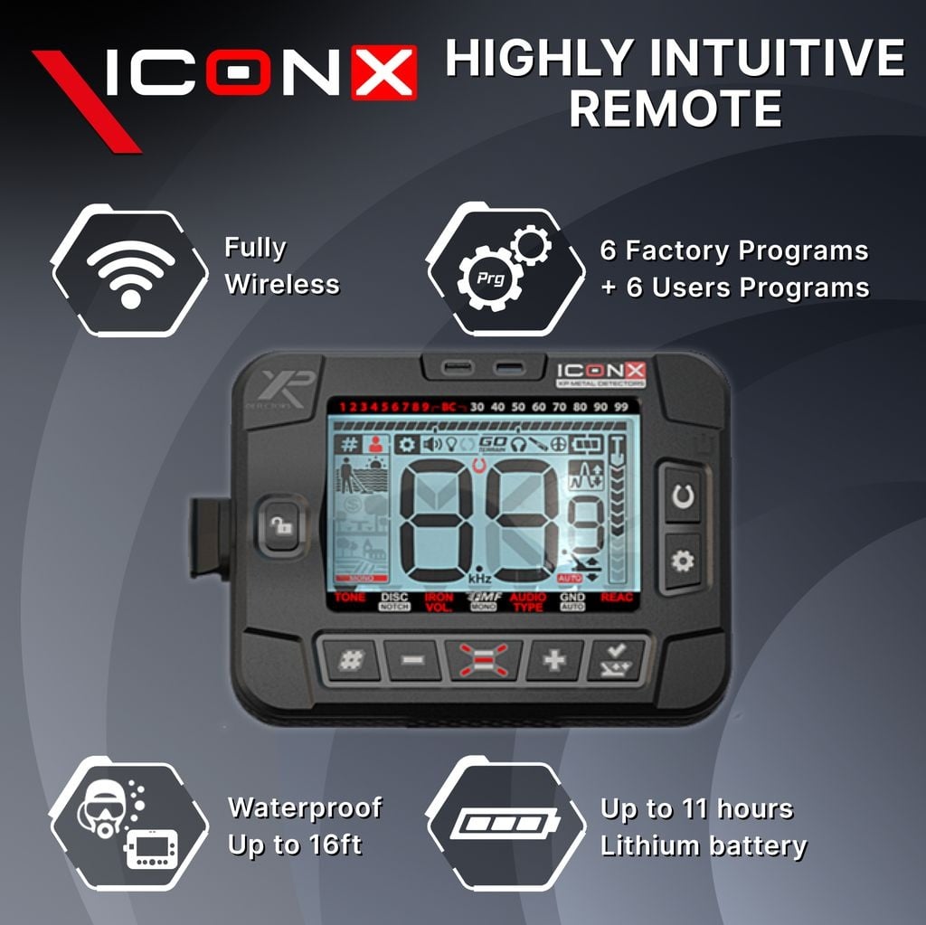 XP Metaaldetectors XP ICON X met WSA XL ST Hoofdtelefoon
