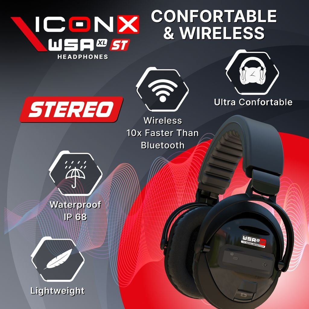 XP Metaaldetectors XP ICON X met WSA XL ST Hoofdtelefoon