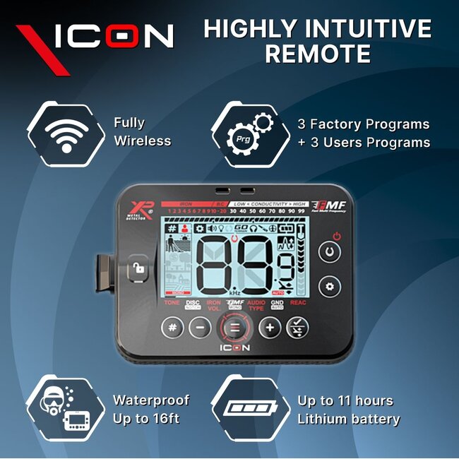 XP Metaaldetectors XP ICON met WSA XL ST Hoofdtelefoon