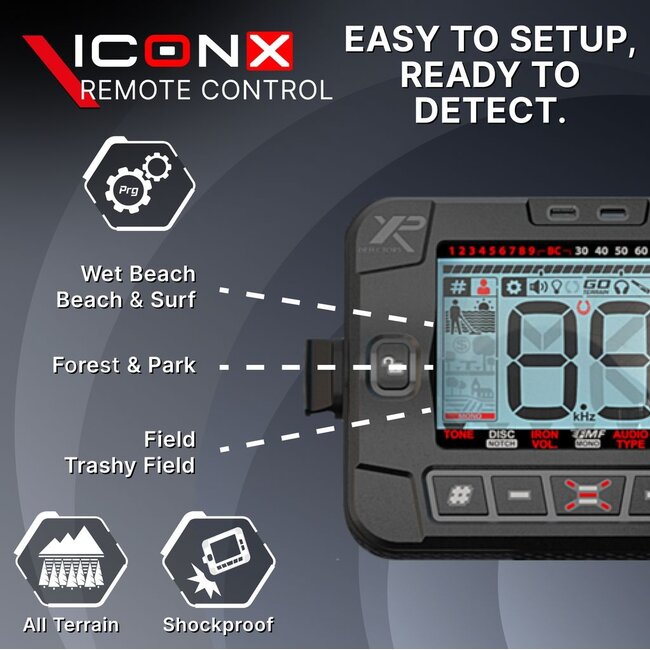 XP Metaaldetectors XP ICON X Remote Control – geavanceerde afstandsbediening voor maximale controle