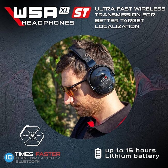 XP Metaaldetectors XP WSA XL ST over-ear headphones for Deus 2 and ICON