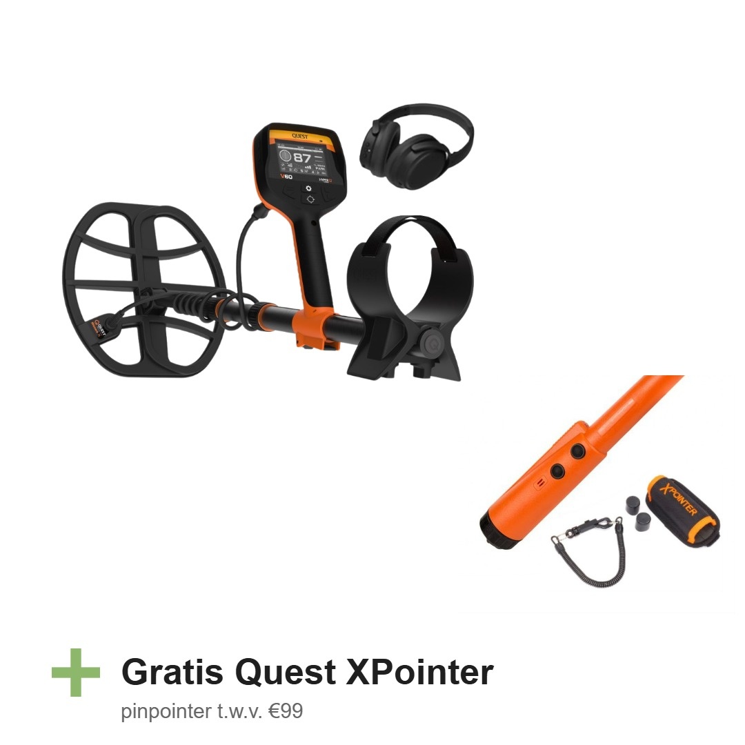 Quest V60 Metaaldetector + GRATIS Quest XPointer