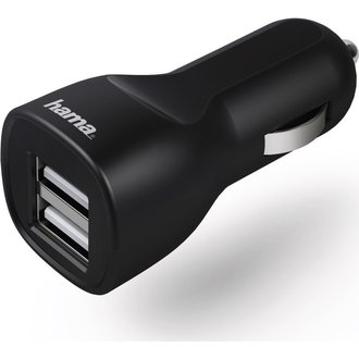 HAMA HAMA Autolader pico dual USB 2.4A, Zwart