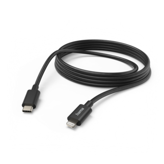 HAMA HAMA Snellaad-/gegevenskabel, USB-C - Lightning, 3m, Zwart