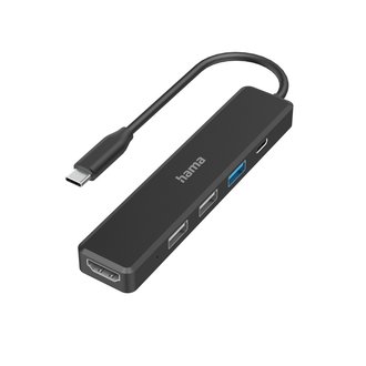 HAMA HAMA USB-C adapter, 5-poorts, 3x USB-A, USB-C, HDMI