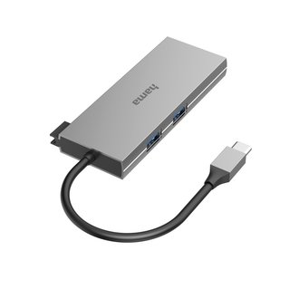 HAMA HAMA USB-C-hub, 6-poorts, 2x USB-A, USB-C, HDMI, SD, microSD