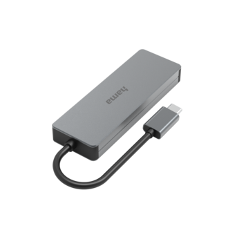 HAMA HAMA USB-C-hub, 4-poorts, 4 x USB 3.2, Alu