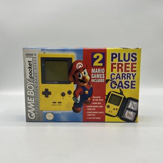 Nintendo Game Boy Pocket 2 Mario Games + Carry Case Console Bundle
