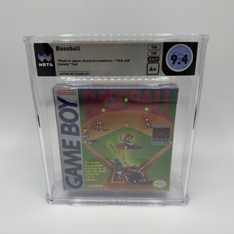 Baseball - WATA 9.4 A+ Factory Sealed - USA - Green Screenshots - Early Production - Nintendo Game Boy