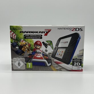 Nintendo 2DSBlack + Blue Mario Kart 7 - Compleet in doos