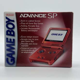 Gameboy Advance SP Flame Red - CAN - Compleet in Doos