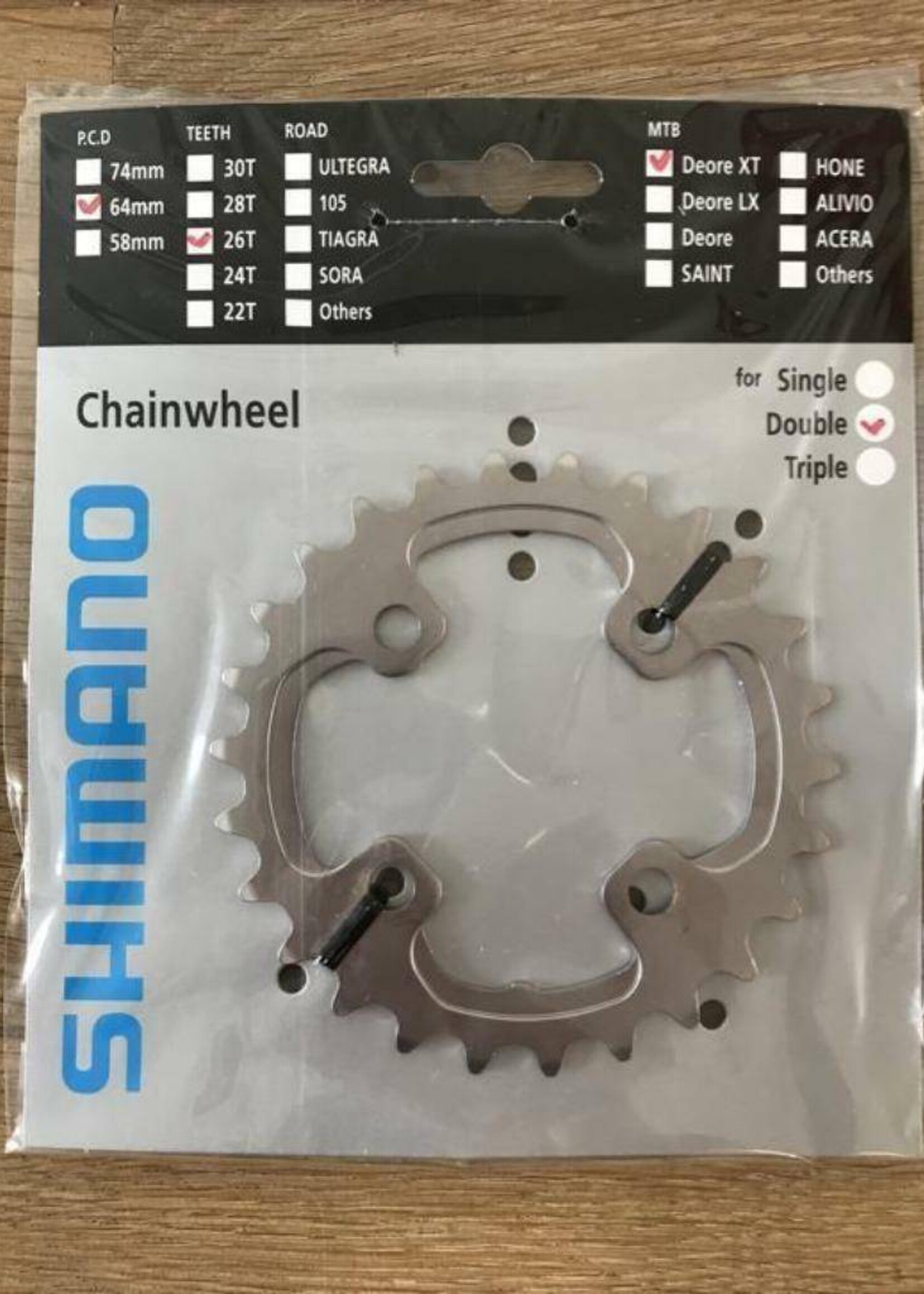 Shimano Shimano Deore XT FC-M785 kettingblad 26T 64 mm 10 speed