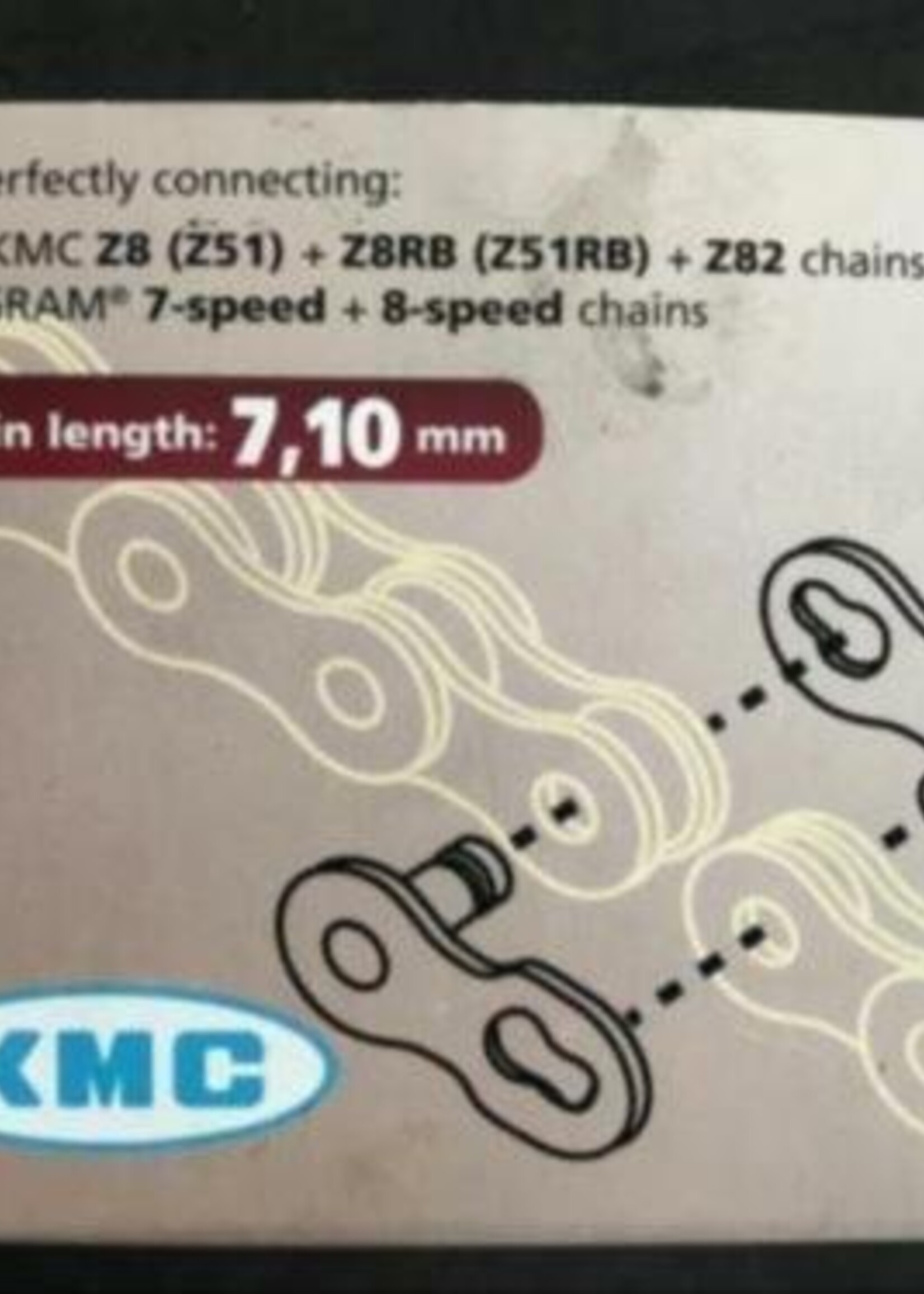 KMC KMC missing link 7/8-speed ketting, herbruikbaar, zilver