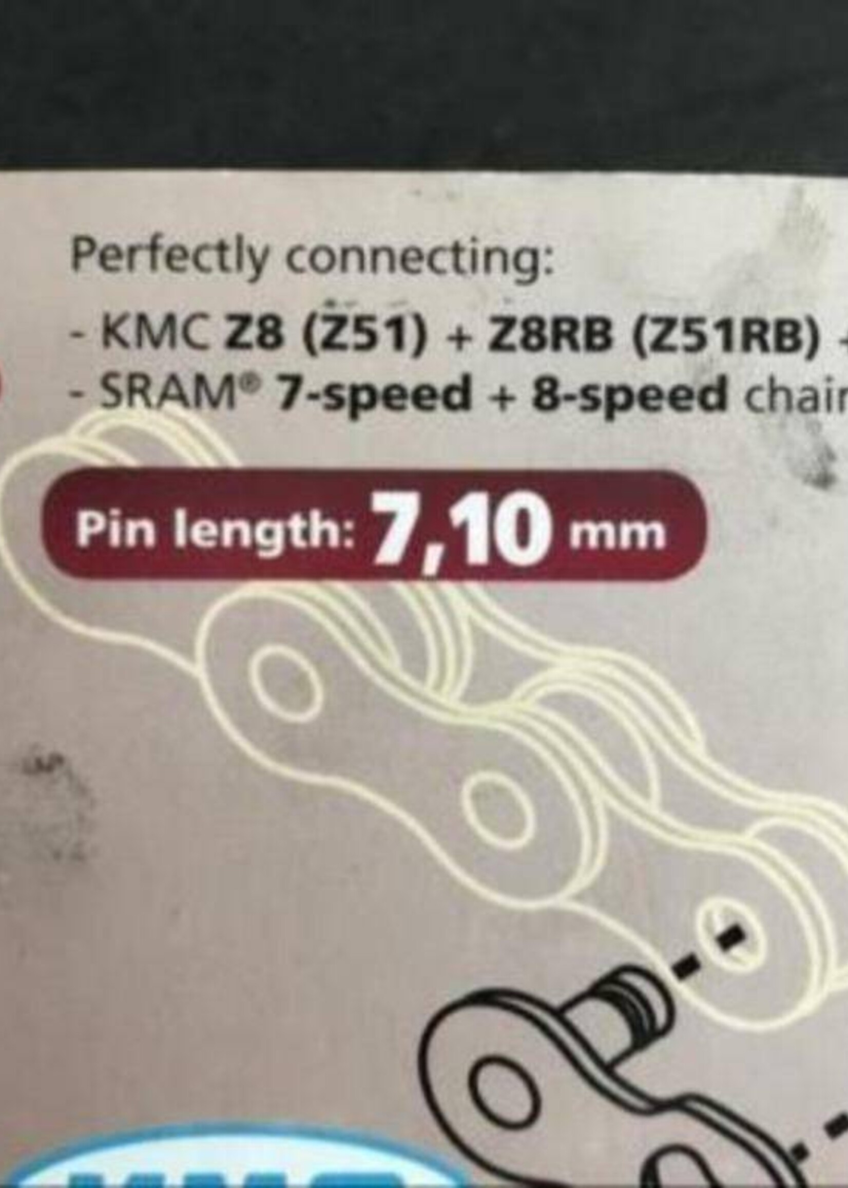 KMC KMC missing link 7/8-speed ketting, herbruikbaar, zilver