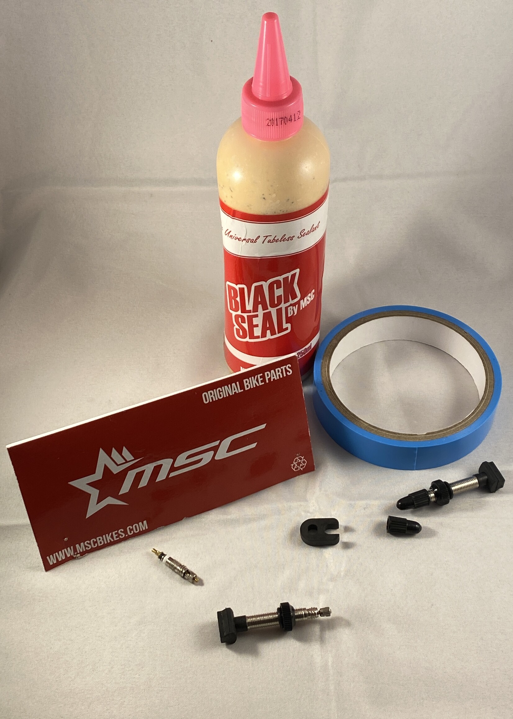 MSC Tubeless kit voor 2 wielen 19 mm incl Blackseal