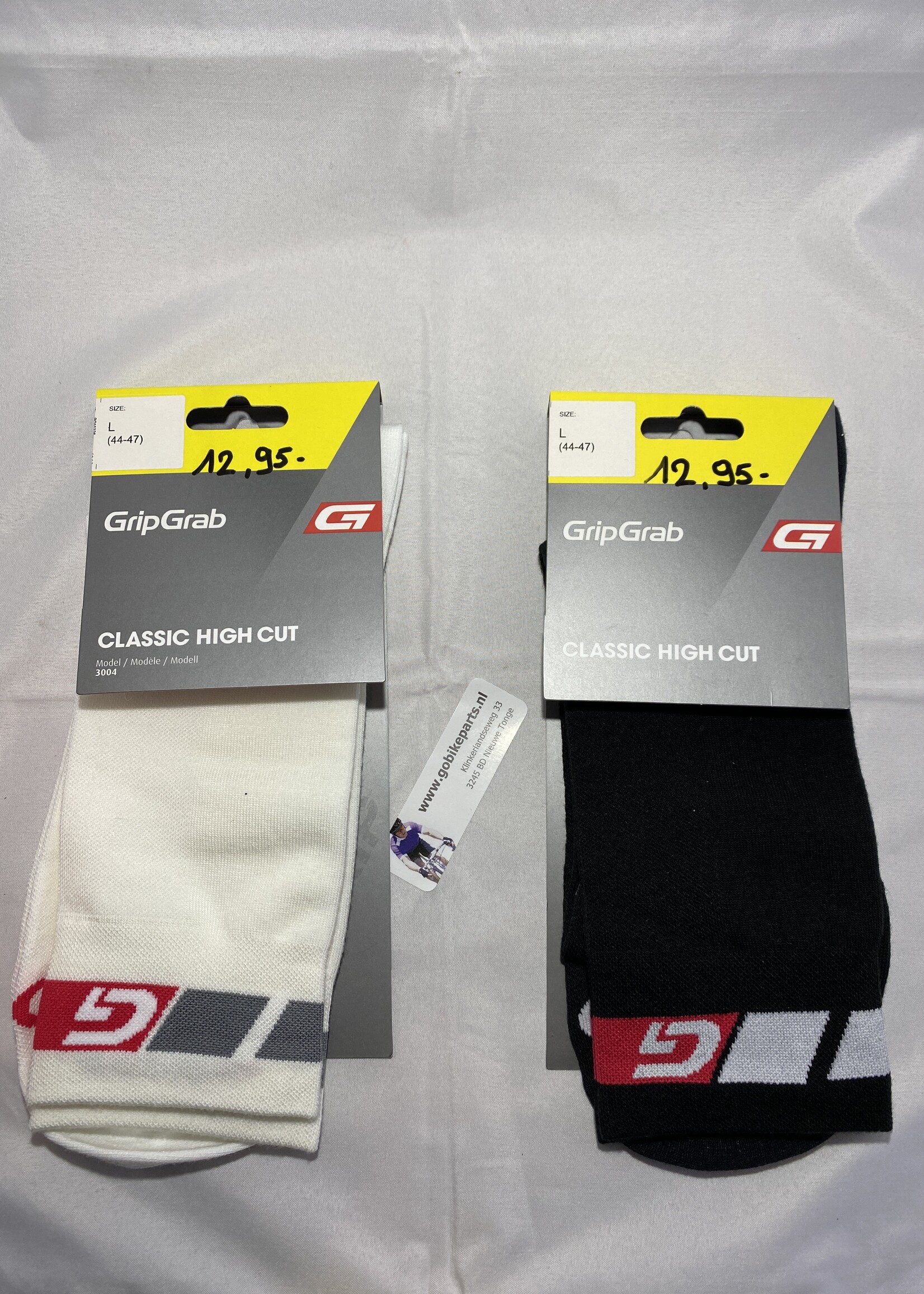 GripGrab GripGrab Classic High Cut Coolmax Zomer sok zwart of wit