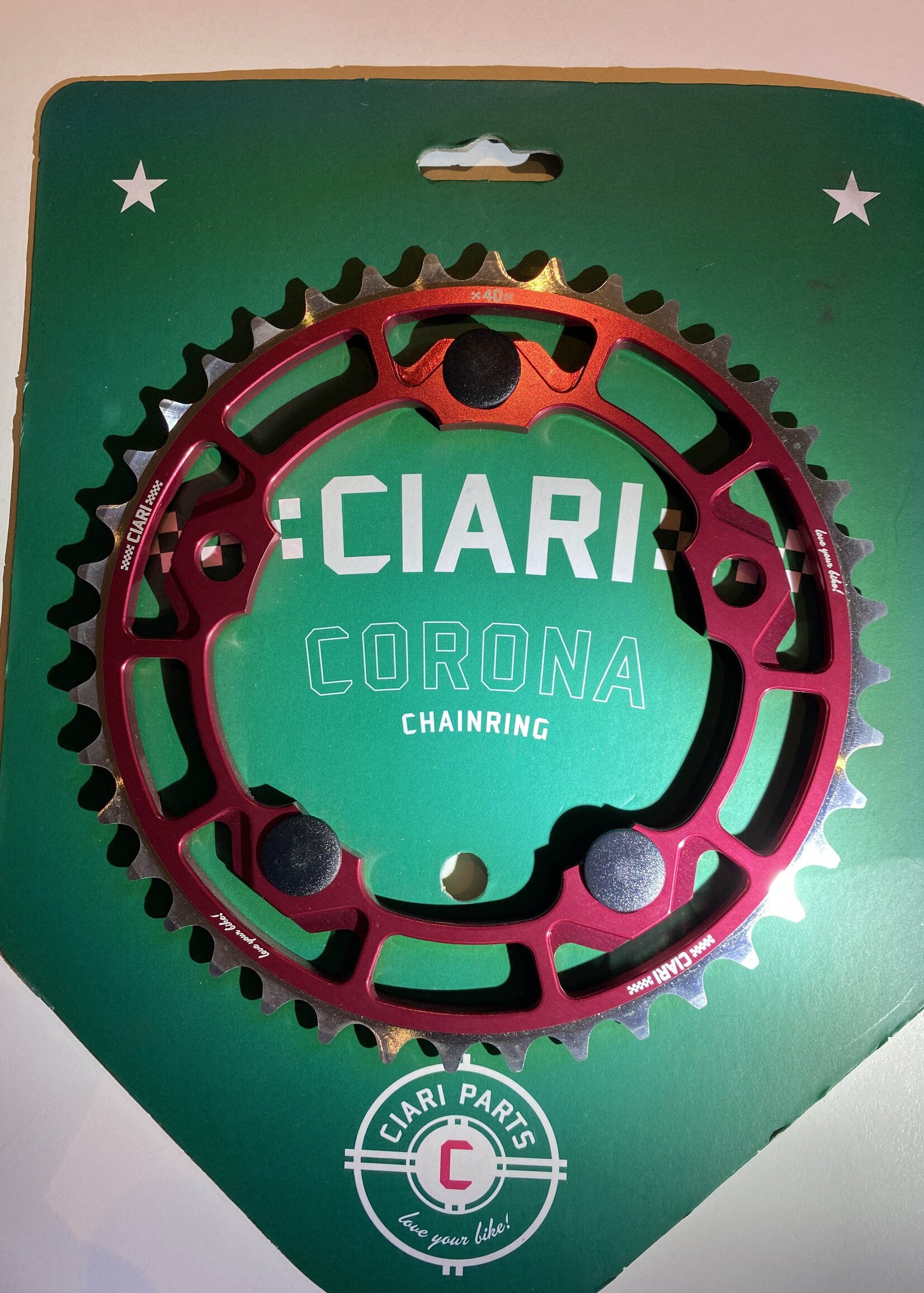 Ciari Ciari Corona 5-Bouten Race BMX Chainwheel 40t silver-red