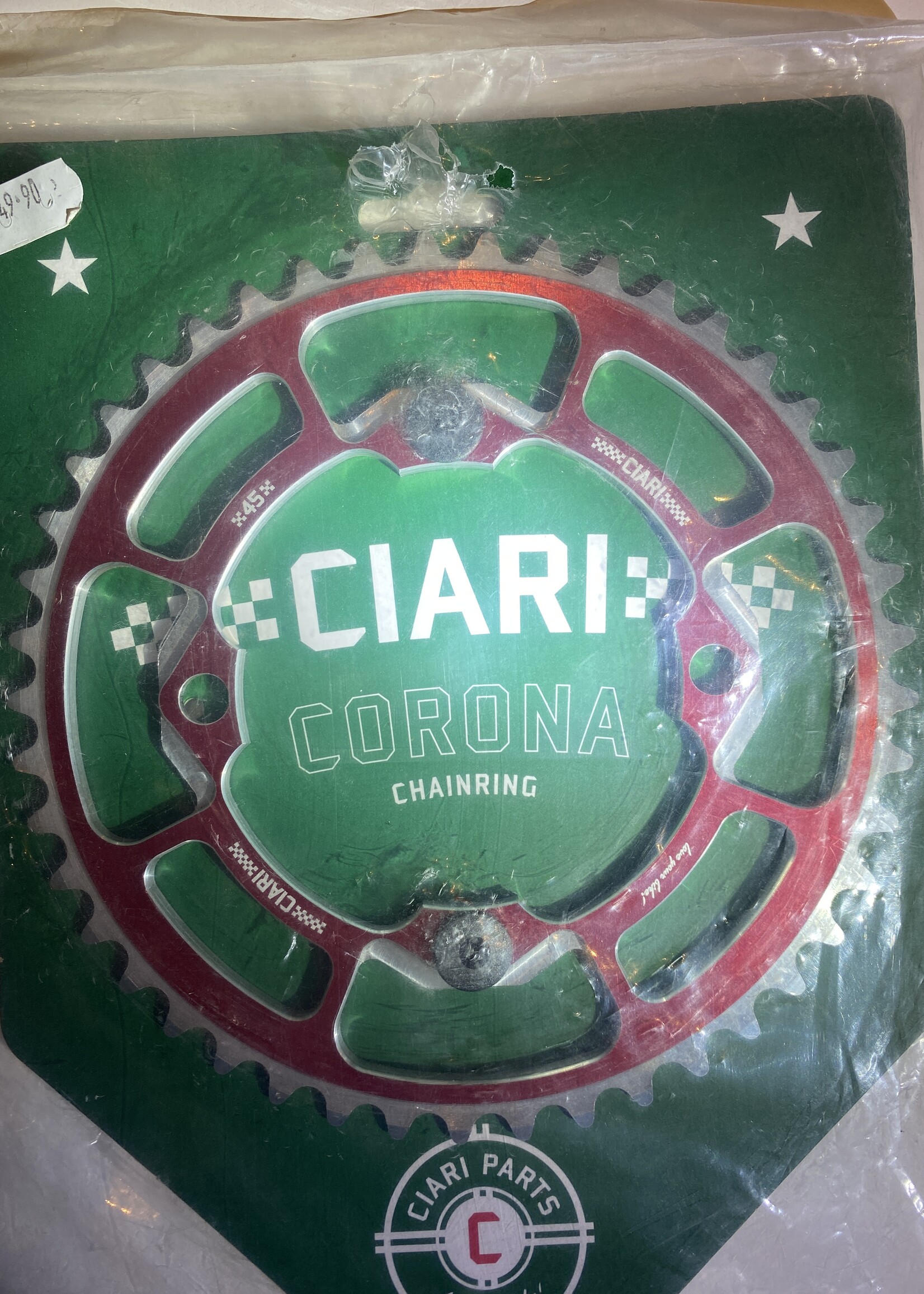 Ciari Ciari Corona 4-Bouten Race BMX Chainwheel 45t silver-red