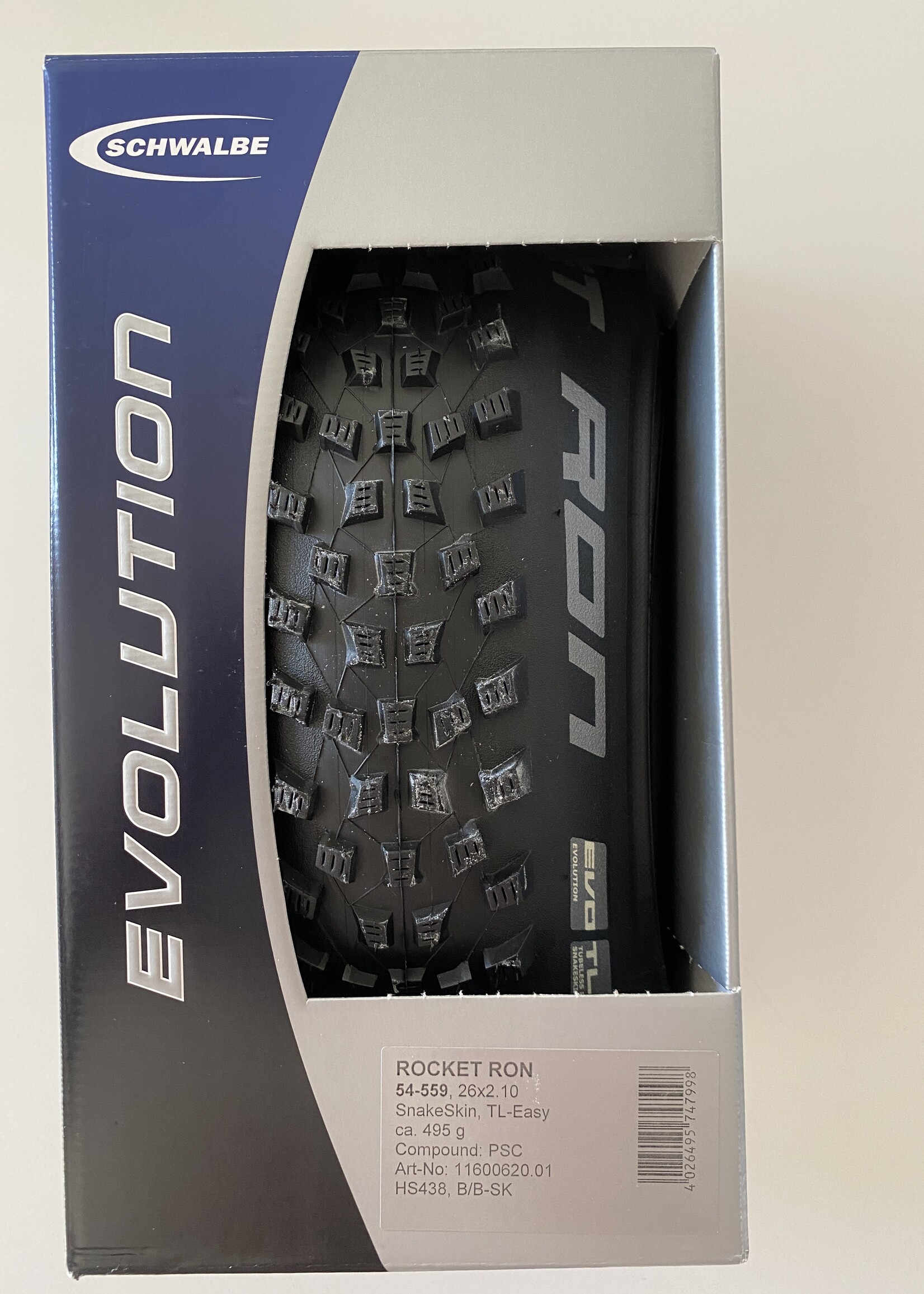 Schwalbe Schwalbe Rocket Ron Tubeless Easy SnakeSkin 54-559 Vouwband - Zwart buitenband