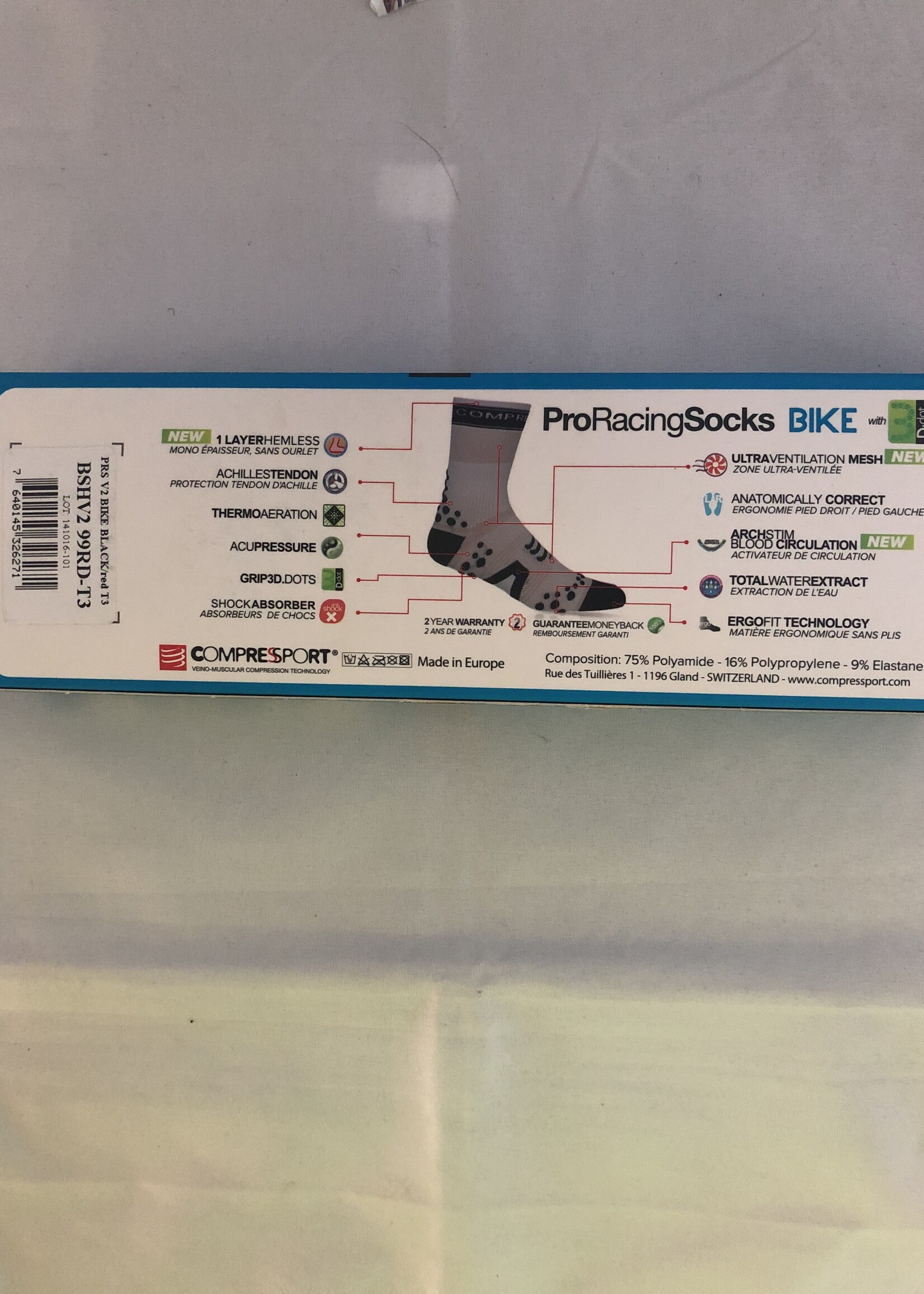 Pro Racing Pro Racing Compressport Sokken Maat 40-42