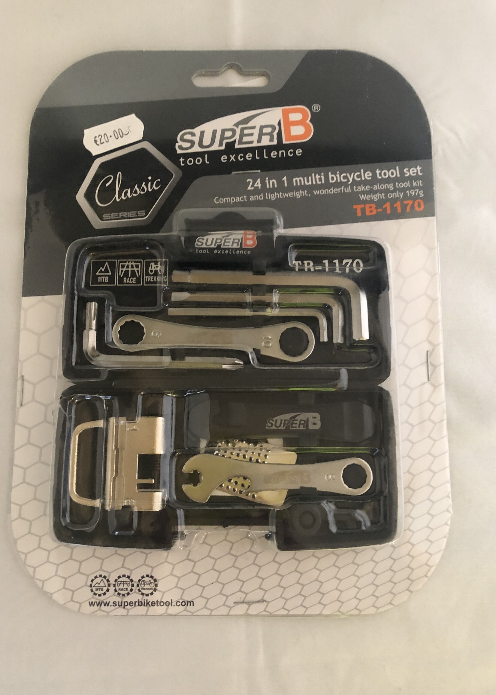 SuperB SuperB gereedschapsset 24 in 1 TB 1170