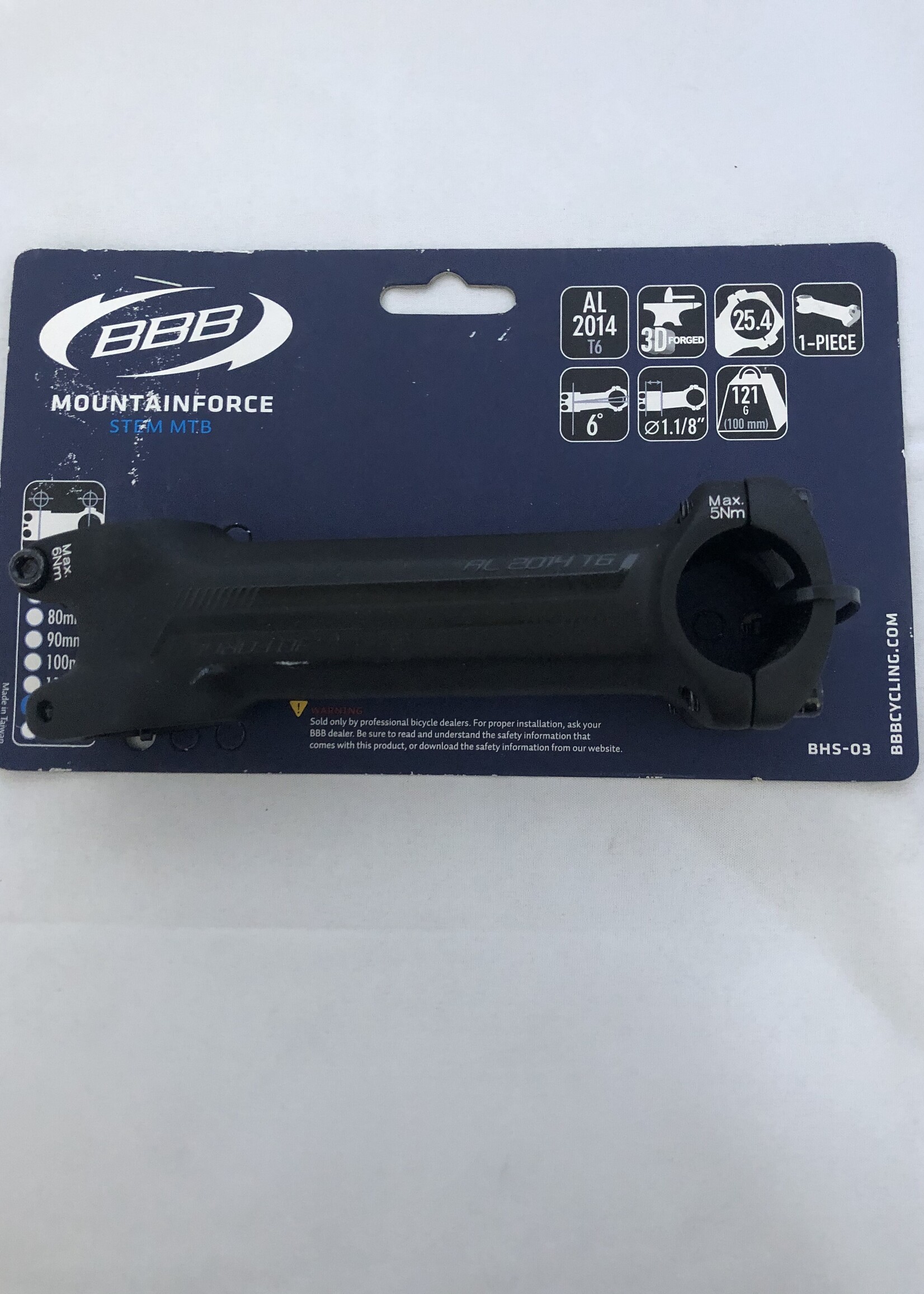 BBB BBB MTB Stuurpen BHS-03 25.4mm 60/70/120/130 mm