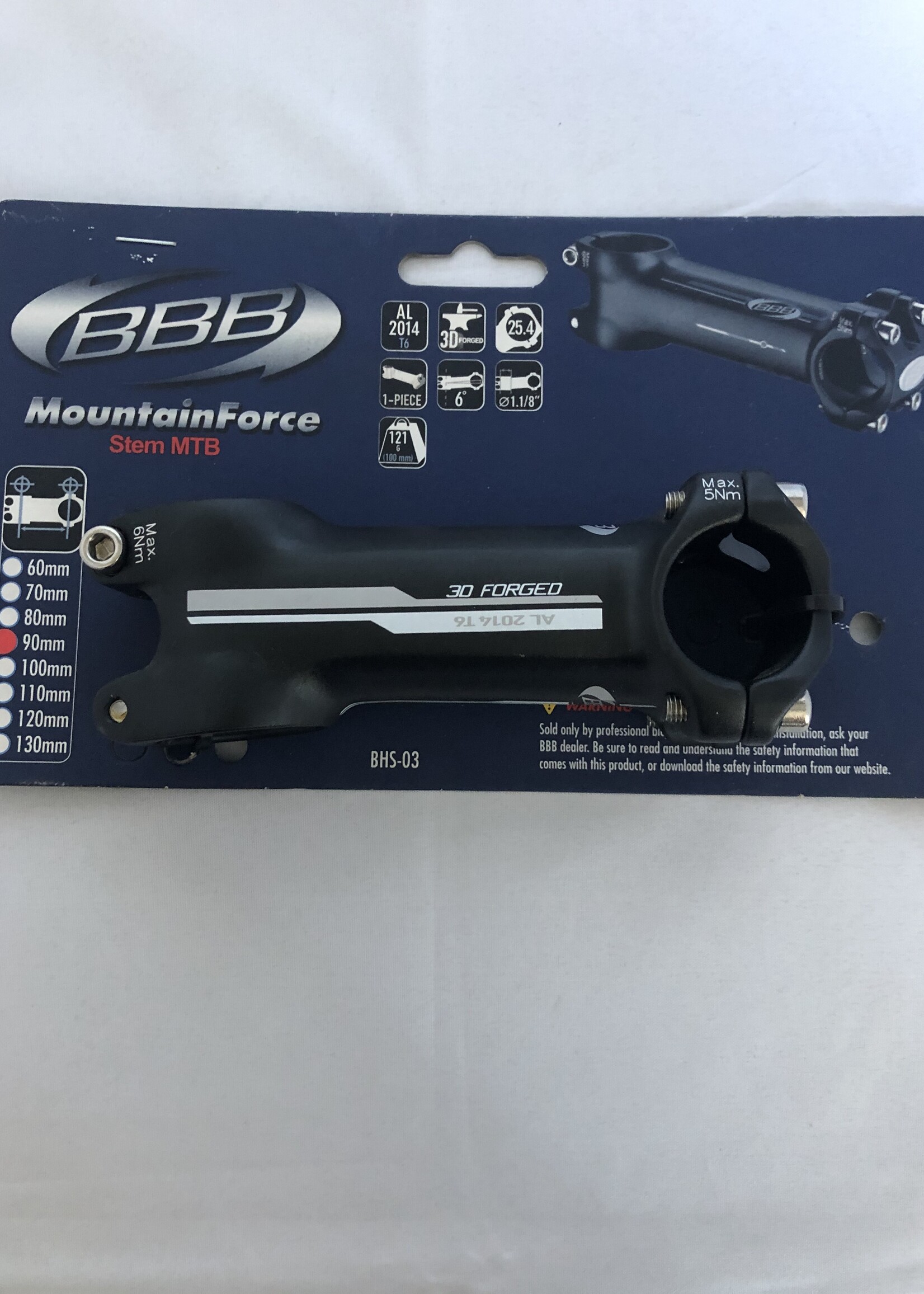 BBB BBB MTB Stuurpen BHS-03 25.4mm 80/90/100 mm