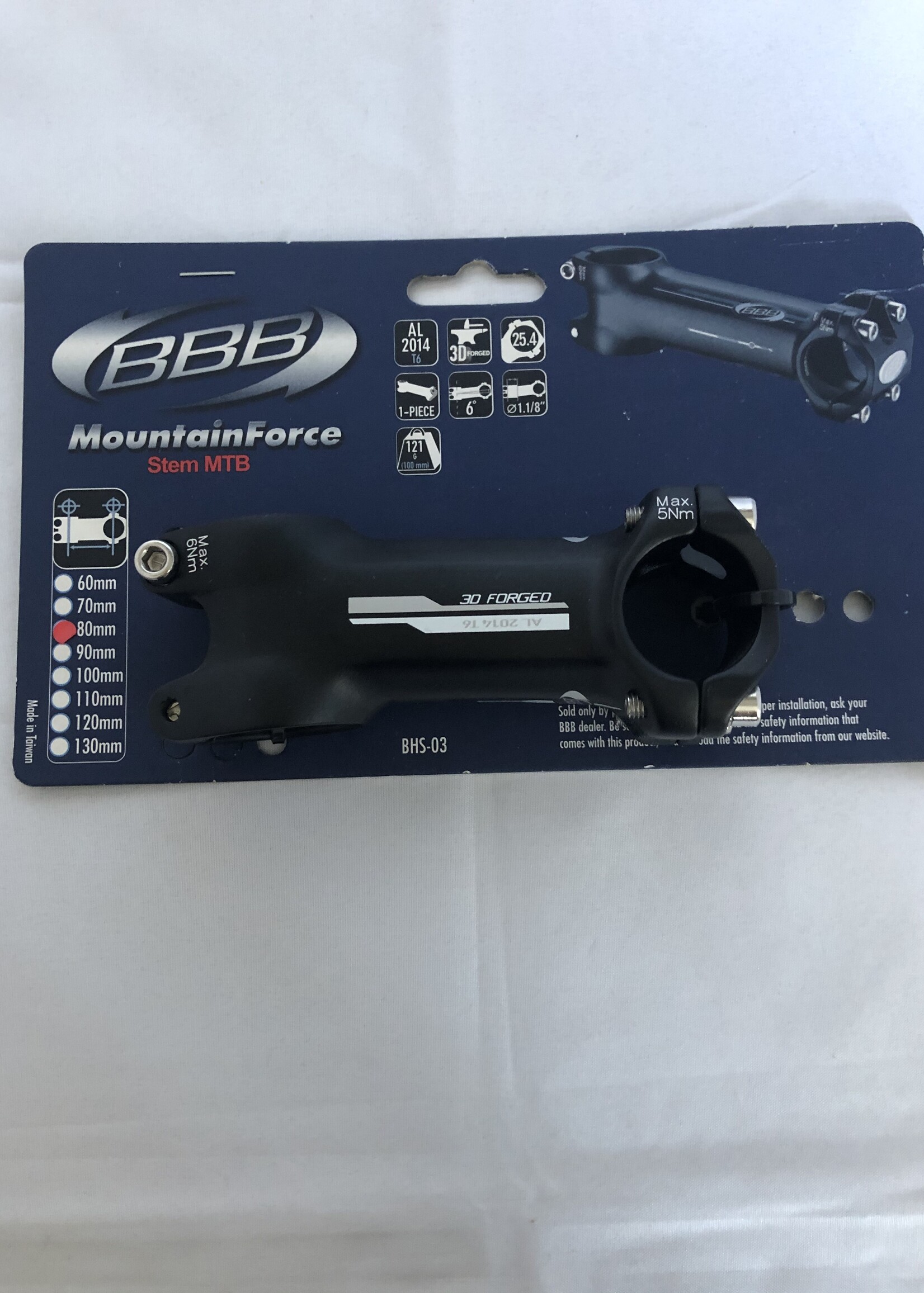 BBB BBB MTB Stuurpen BHS-03 25.4mm 80/90/100 mm