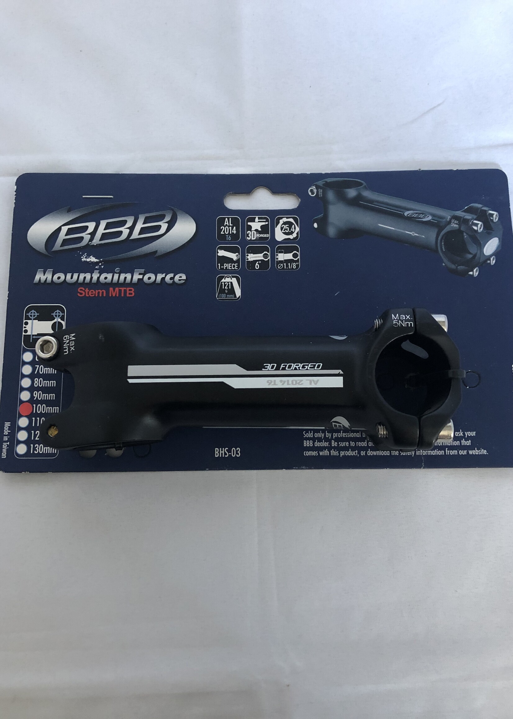 BBB BBB MTB Stuurpen BHS-03 25.4mm 80/90/100 mm