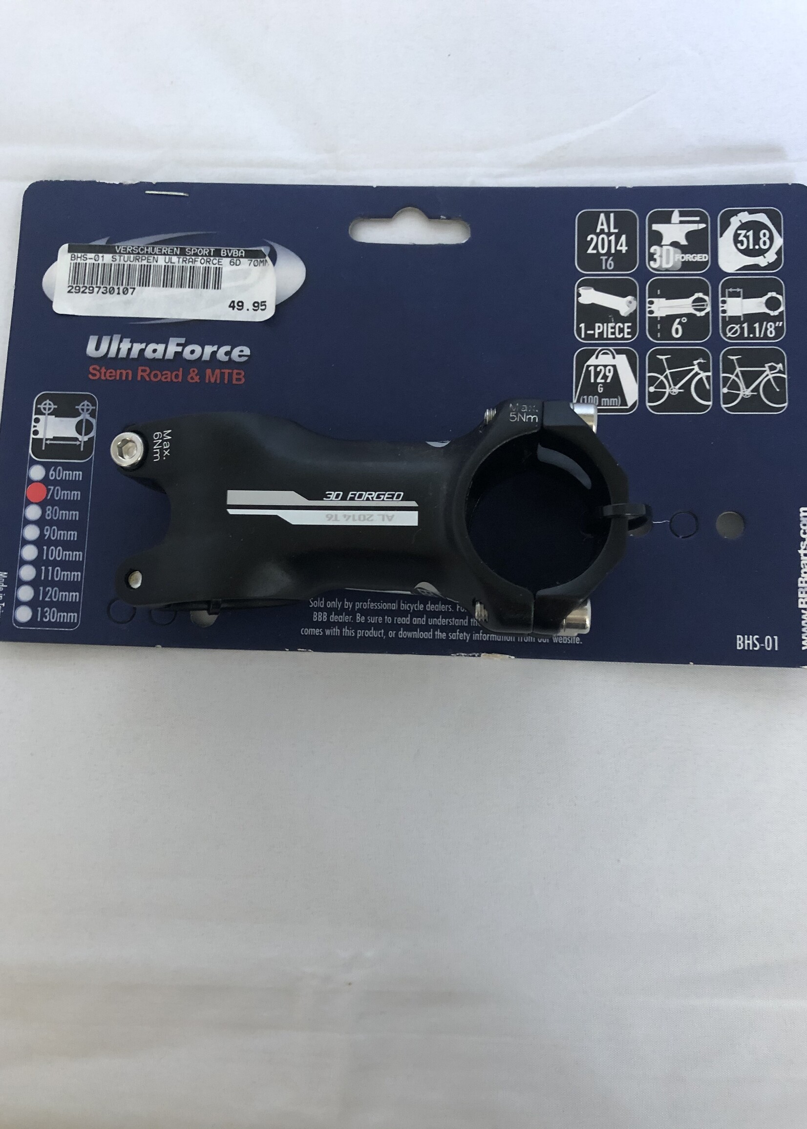 BBB BBB MTB/Race Stuurpen BHS-01 31.8mm 70/90/120mm