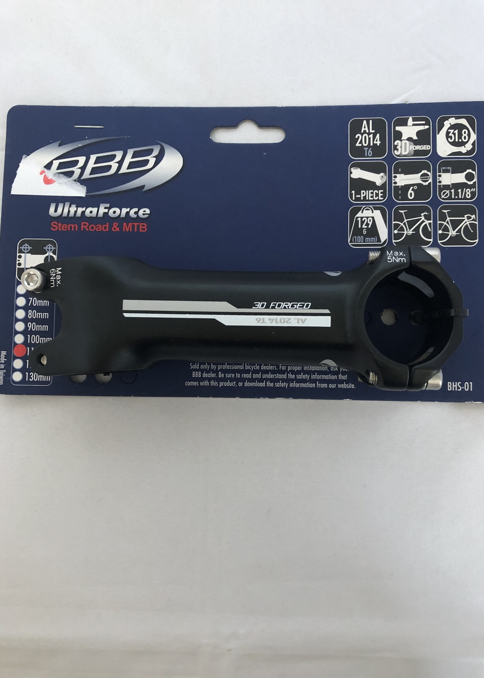 BBB BBB MTB/Race Stuurpen BHS-01 31.8mm 90/110/120mm