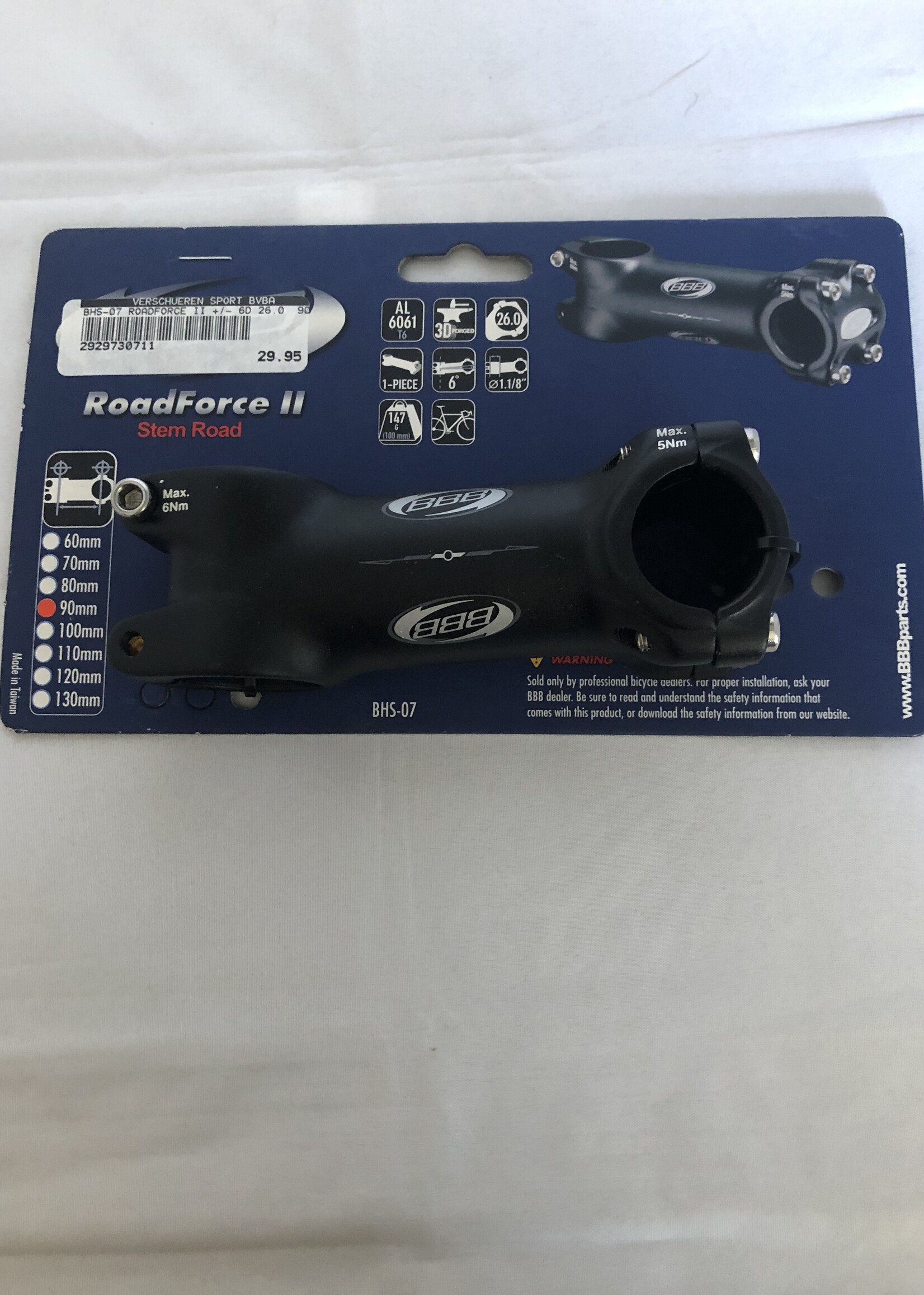 BBB BBB Race Stuurpen BHS-07 26mm 90/120mm